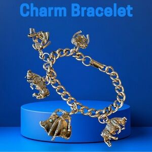 Silver Charm Bracelet with Unique Charms